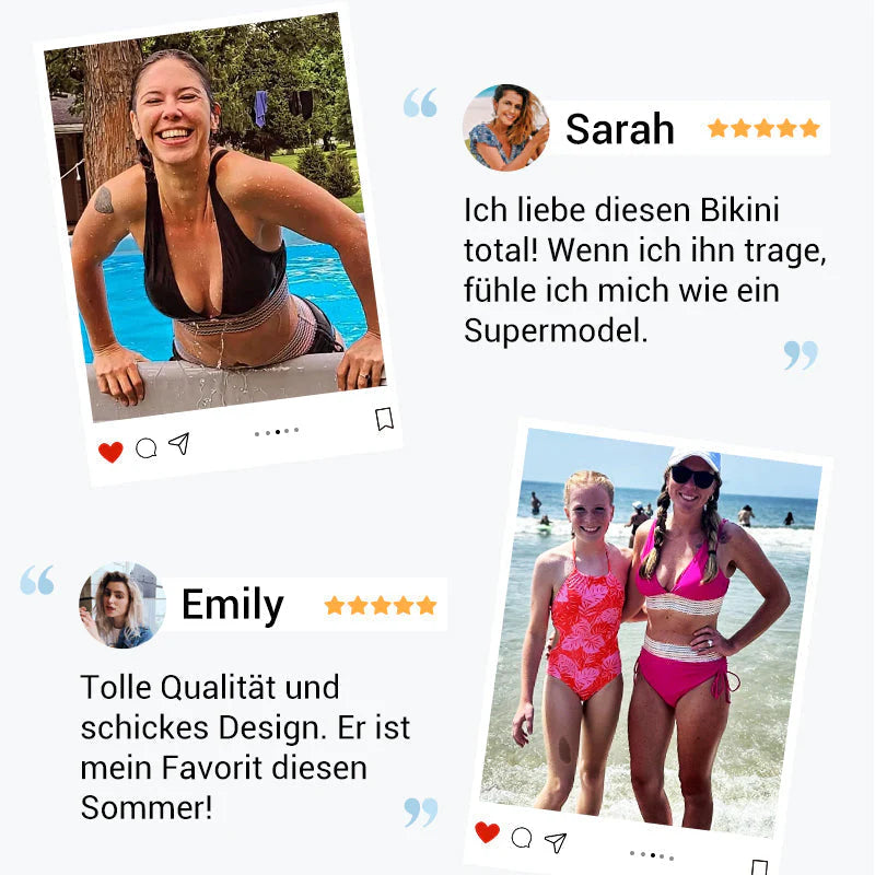 Bikini kompleti z visokim pasom, nadzorom trebuha in barvnim dizajnom
