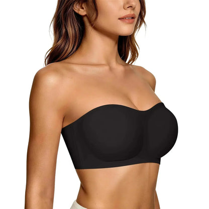 Dámska podprsenka bez ramienok – Push-up Bandeau | Protišmyková, Bezkosticová, Bezšvová【🔥1+1 zadarmo】