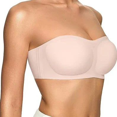Dámska podprsenka bez ramienok – Push-up Bandeau | Protišmyková, Bezkosticová, Bezšvová【🔥1+1 zadarmo】