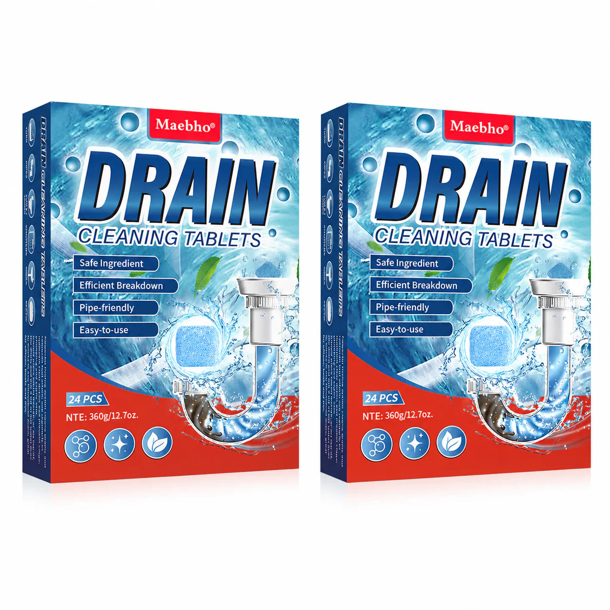 🚰 Tablete za čiščenje odtokov – hitro delujoče, hitro raztopijo lase in maščobne obloge, očistijo odtoke in dezodorirajo ⚡