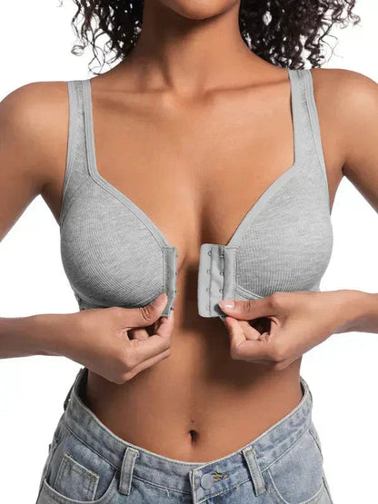 【❤️Kupite 1, dobite 1 gratis❤️】❤️Enostavno oblačenje, zapiranje spredaj, modrček brez rokavov
