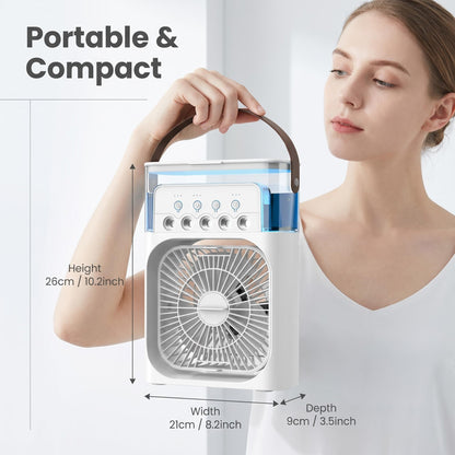 Namizni ventilator z meglico in vlažilcem zraka