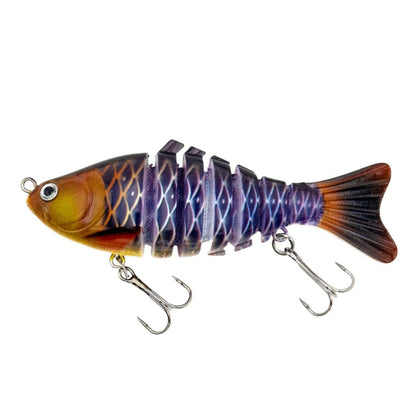 🔥🎣 Profesionalna segmentirana ribiška vaba – ročno naravnano gibanje, 3x močnejši trnki, 5 ali 10 kosov