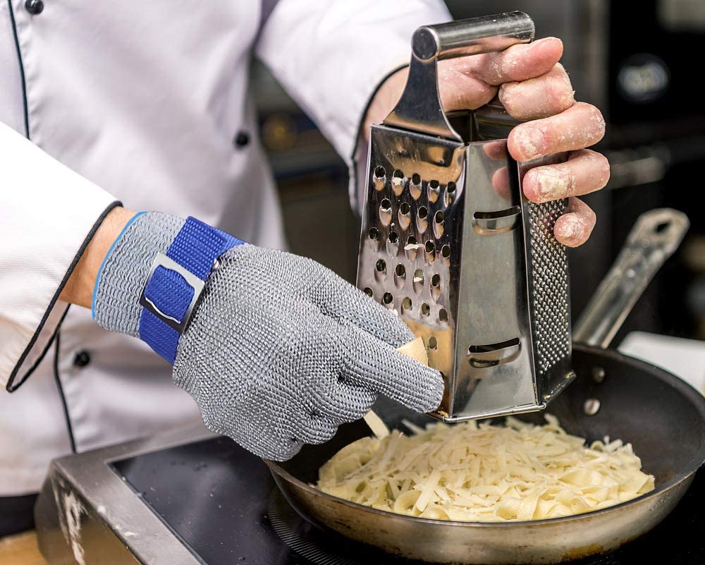 🧤 Jeklena zaščitna rokavica za živilsko industrijo – Nerjavno jeklo, pralna, večkratna uporaba