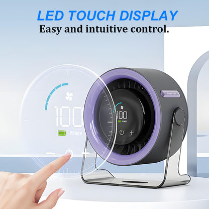Namizni ventilator 2026 – USB polnjenje z LED zaslonom