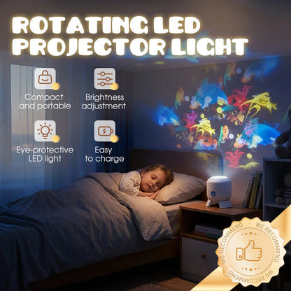 Dinamični vrtljivi LED projektor z oceansko projekcijo