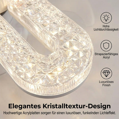 LED svetilka z ventilatorjem in 5 krili – kristalni učinek