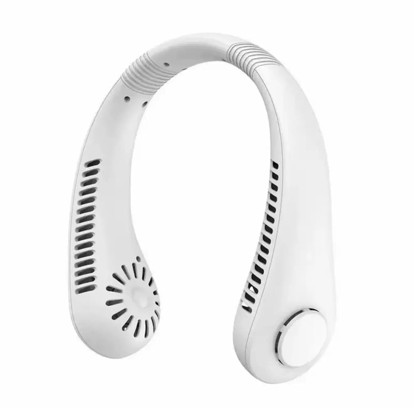 Prenosni mini ventilator za vrat – USB, brezžičen, 3 hitrosti