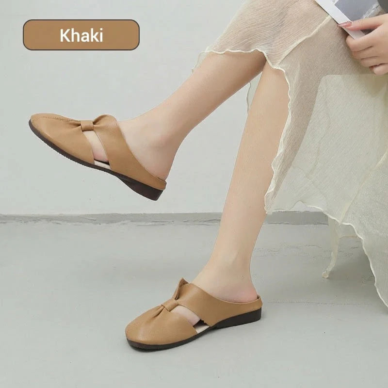 👡 Ženski copati z vozlom - mehak podplat | Modna oblika, lahki in prilagodljivi - idealni za sprehode in mestne aktivnosti 🛍️