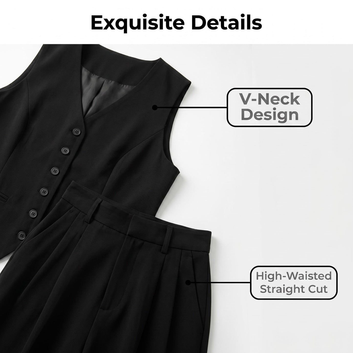 Ženski črni blazer brez rokavov v slogu Chanel: lahek, eleganten poletni komplet