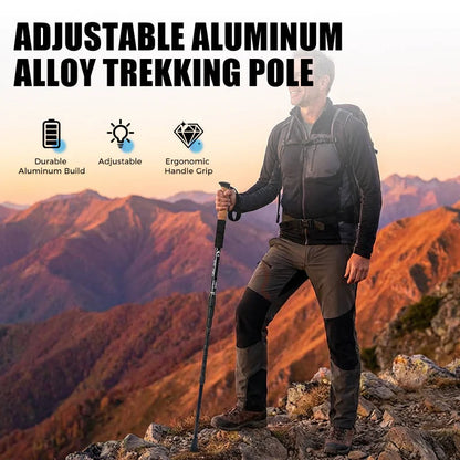 ⛰️ Nastavljivа pohodniška palica iz aluminijeve zlitine – vzdržljiva, blaženje udarcev, lahka 🌲