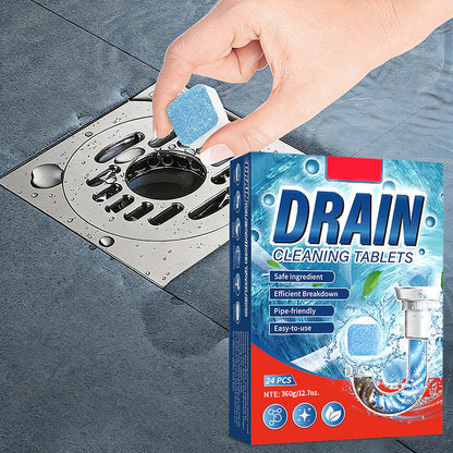🚰 Tablete za čiščenje odtokov – hitro delujoče, hitro raztopijo lase in maščobne obloge, očistijo odtoke in dezodorirajo ⚡