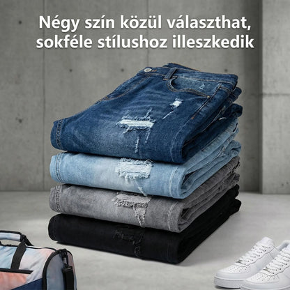 🔥🎁Novo 50% POPUST🔥Elegantne moške oprijete kavbojke z obrabljenim učinkom