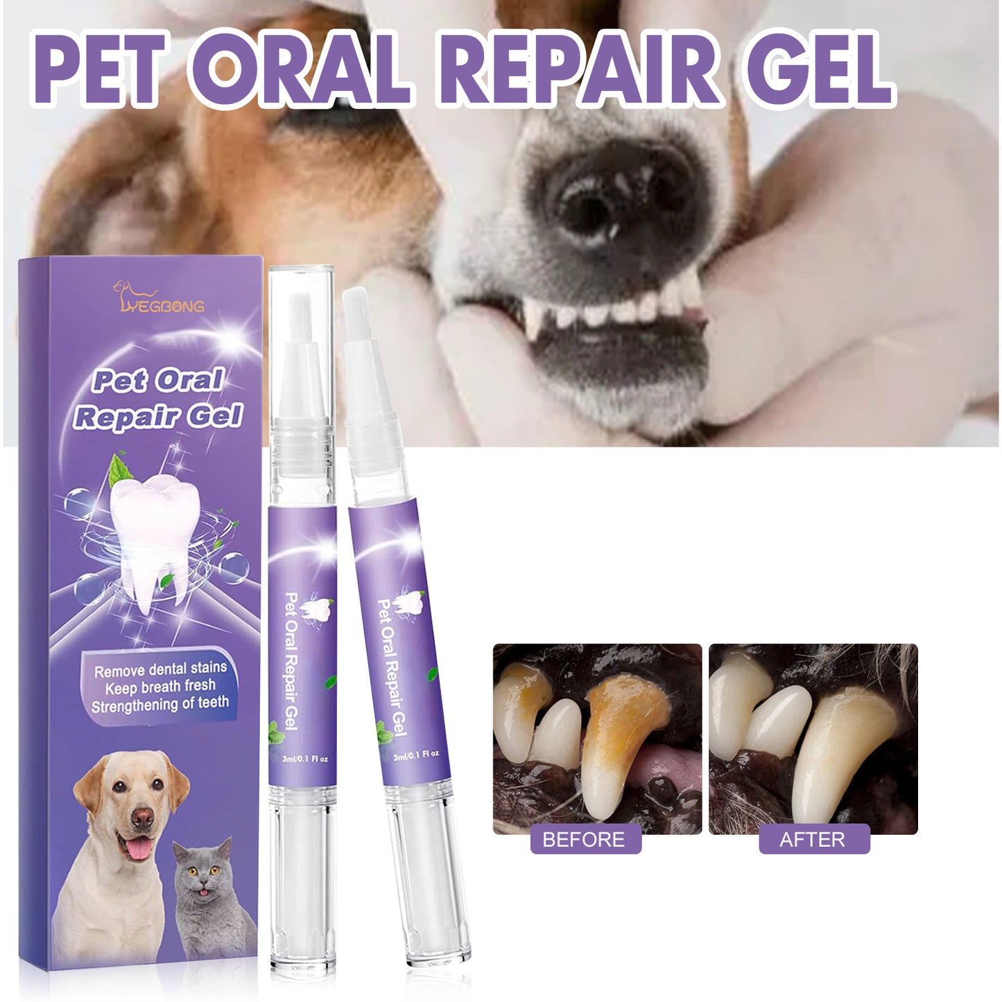 🐕Poseben paket super ugodnosti🐱 Gel za ustno higieno hišnih ljubljenčkov🌈