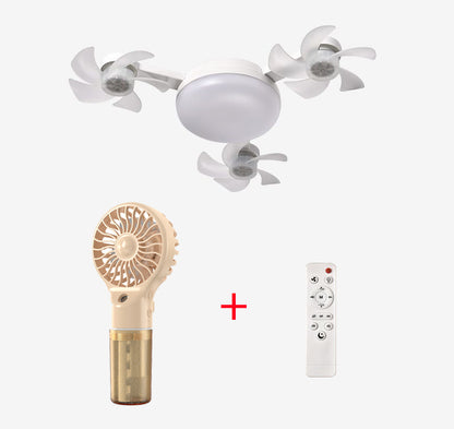 💧Osvetlitev in poletna hladnost: LED luči + daljinski upravljalnik + stropni ventilator💡