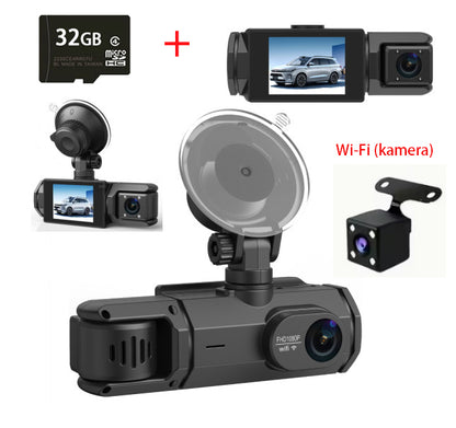 Avtomobilska kamera s 4 objektivi in 360° vidnim kotom | 📷HD 1080P nočni vid📷