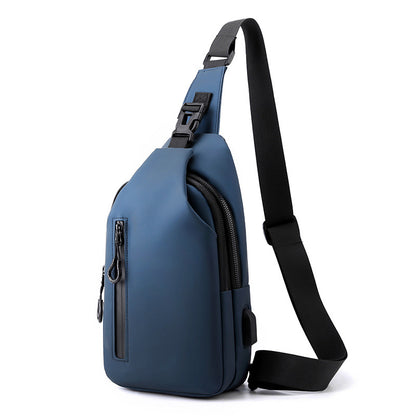 ⏰ Zadnja dnevna promocija 50% POPUSTA 🔥 Torbica za prsa iz Oxford tkanine – USB polnjenje, več predalov