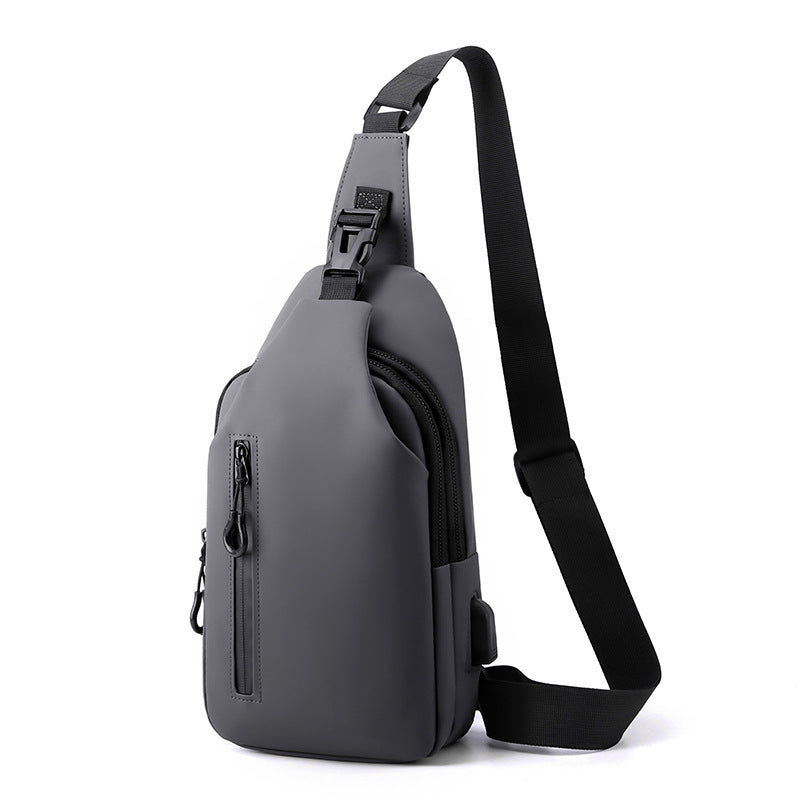 ⏰ Zadnja dnevna promocija 50% POPUSTA 🔥 Torbica za prsa iz Oxford tkanine – USB polnjenje, več predalov
