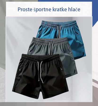 🩳Moške hitro sušeče športne hlače (z žepi na zadrgo) - Posebna ponudba 3-delni komplet