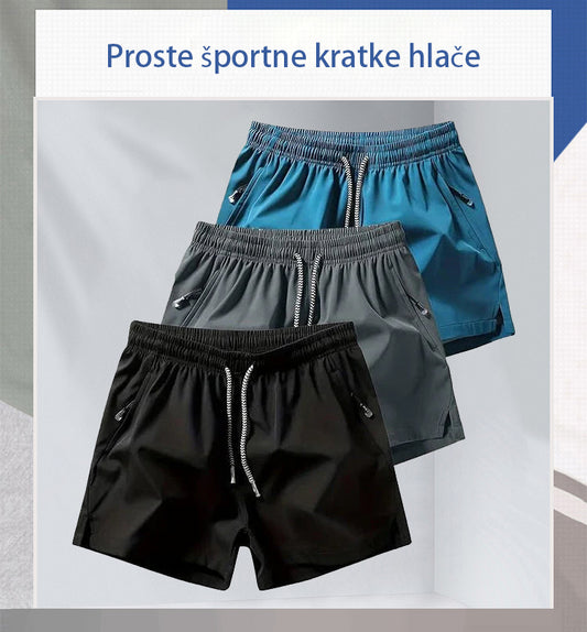 🩳Moške hitro sušeče športne hlače (z žepi na zadrgo) - Posebna ponudba 3-delni komplet