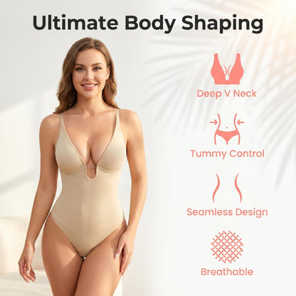 Dámske tvarujúce body s hlbokým výstrihom do V【🔥🔥Kupi 1 dobi 1 gratis】