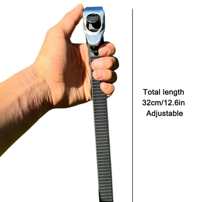 Ratchetni vezalni pas z nerjavečimi karabinami – do 2500 kg | 32 cm / 50 cm