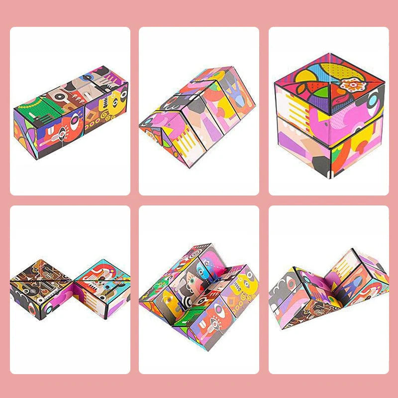 3D transformativna zložljiva geometrijska Rubikova kocka