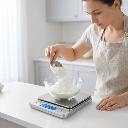 🏠Elektronska kuhinjska tehtnica, natančno tehtanje, natančno do 0.1 g🥯