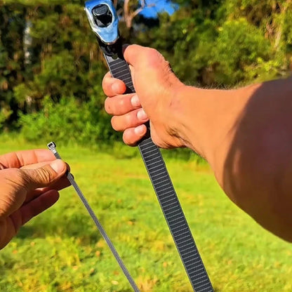 Ratchetni vezalni pas z nerjavečimi karabinami – do 2500 kg | 32 cm / 50 cm