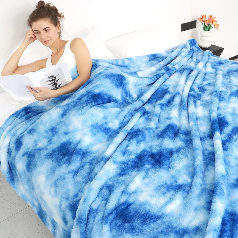 Ultra-mehka tie-dye plišasta odeja