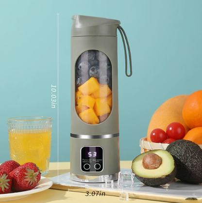 450 ml digitalni prenosni brezžični sokovnik v obliki skodelice – 12 rezil, LED zaslon