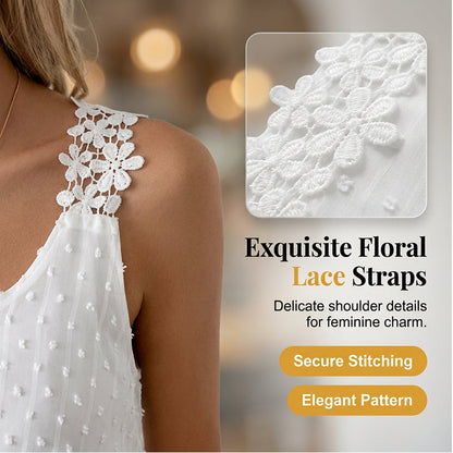Elegantni šifonski top z čipkastimi naramnicami 🌸 – za vsako postavo | S–2XL