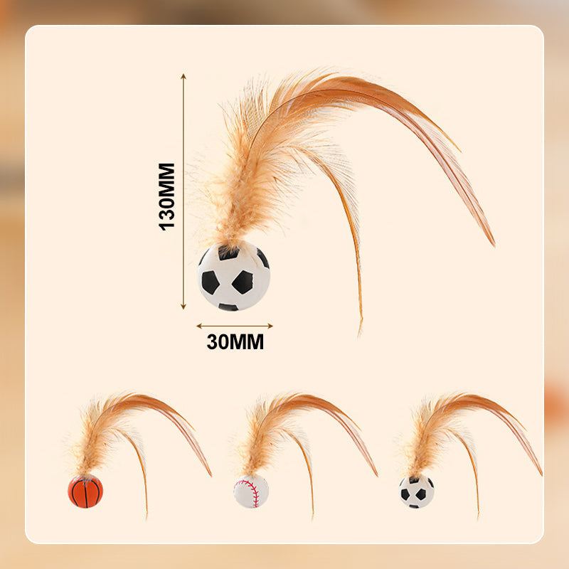 🔥Kupi 1 dobi 2 gratis🔥⚽ Interaktivna mačja žogica 🐱 Vzmetna poskakujoča mačja igrača – Baterije niso potrebne, zagotavlja neprekinjeno zabavo!