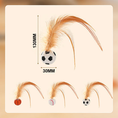 🔥Kupi 1 dobi 2 gratis🔥⚽ Interaktivna mačja žogica 🐱 Vzmetna poskakujoča mačja igrača – Baterije niso potrebne, zagotavlja neprekinjeno zabavo!