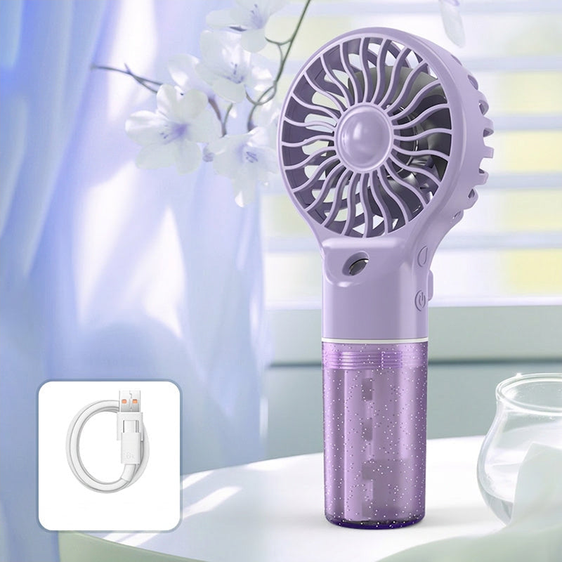 🎡Prenosni ročni ventilator z meglico za hlajenje❄️