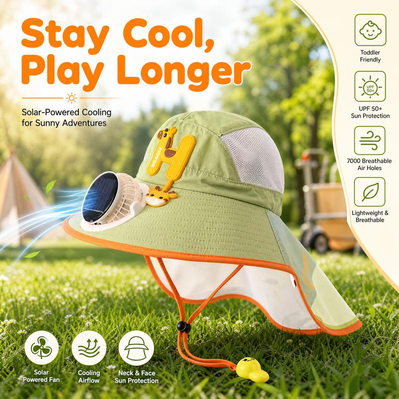 🌞Sončni klobuk z vgrajenim ventilatorjem