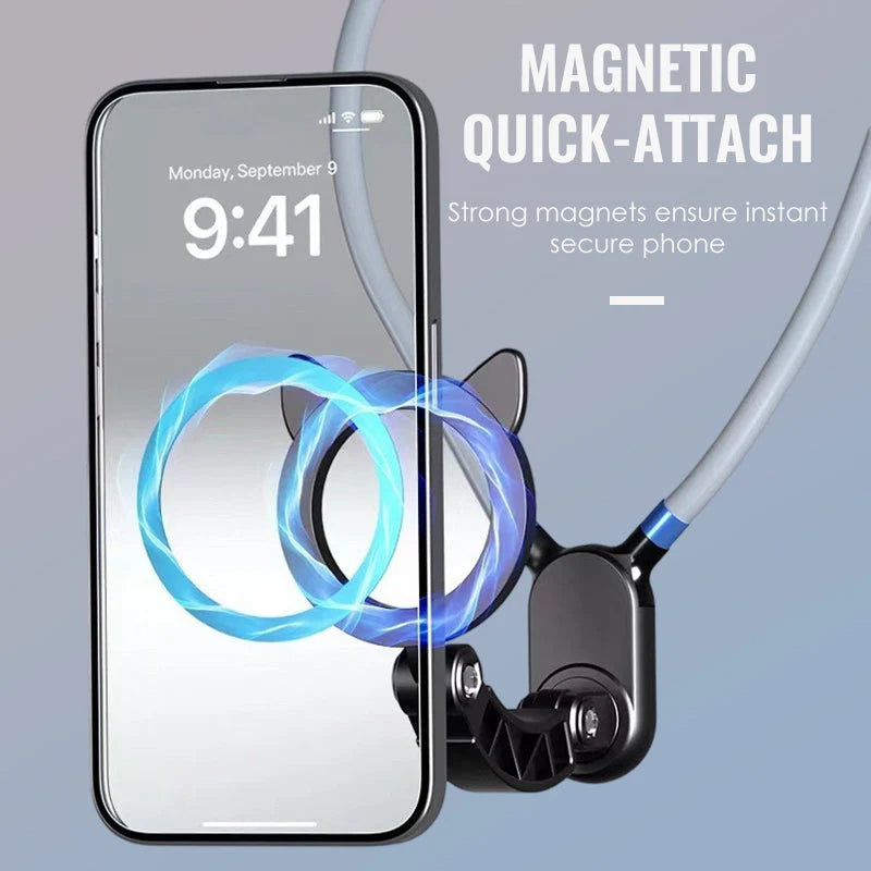 111☮🤲Magnetno držalo za telefon za okoli vratu s funkcijo prostoročnega telefoniranja