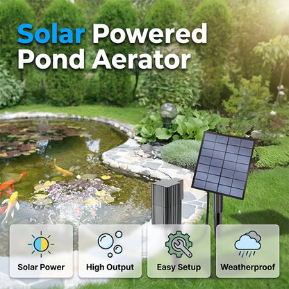 🐟💨Sončna prezračevalna črpalka za ribnik – visoko učinkovit solarni aerator