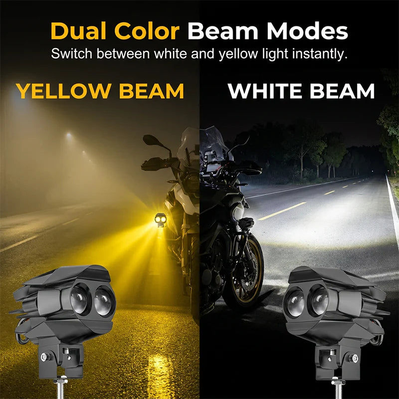 💡 Dvobarvni LED žaromet za motocikle