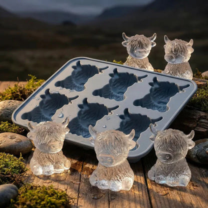 Pladenj za ledene kocke Highland Cow