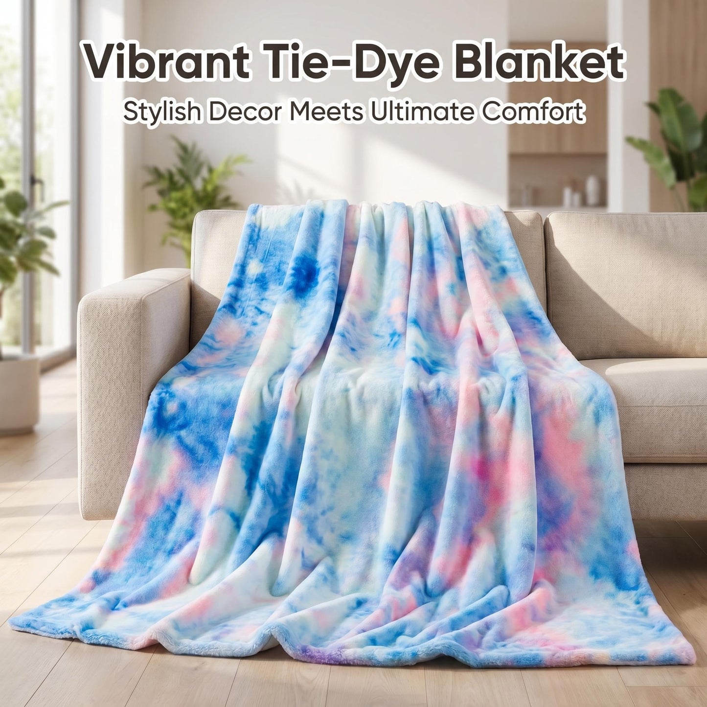 Ultra-mehka tie-dye plišasta odeja