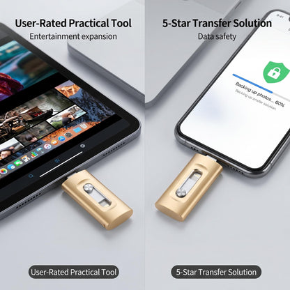 🌞Novo, 50 % popusta za omejen čas! 📱Univerzalni USB ključek 3 v 1 - združljiv z iPhoneom, Androidom in računalnikom - USB 3.0 ultra visoka hitrost