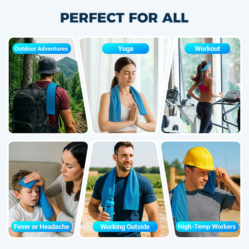 Hladilna brisača CoolTowel – kupite 1, dobite 1 gratis ❄️💦 Za večkratno uporabo, mehka, vpojna in prenosna