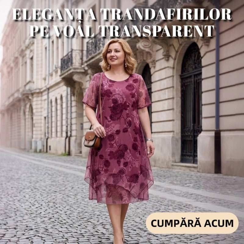 Elegantna ženska tiskana krila z asimetričnim robom
