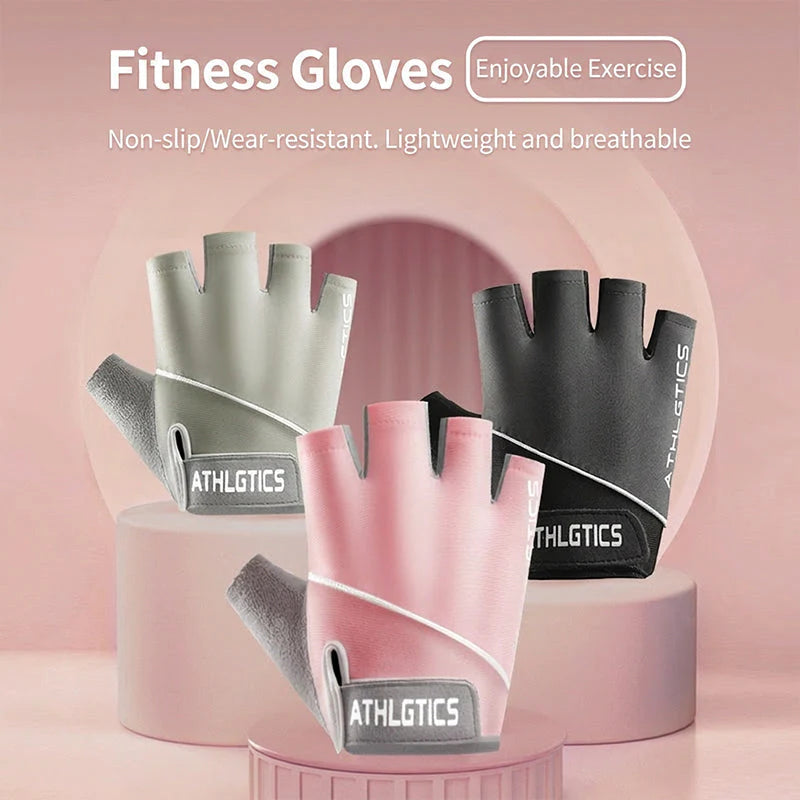 Fitnes rokavice z mrežastim materialom in protizdrsno oblazinjeno dlanjo