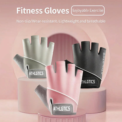 Fitnes rokavice z mrežastim materialom in protizdrsno oblazinjeno dlanjo