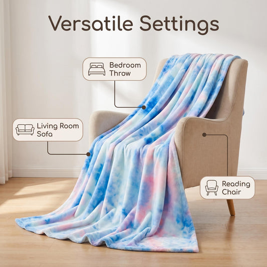 Ultra-mehka tie-dye plišasta odeja