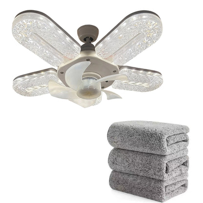 LED svetilka z ventilatorjem in 5 krili – kristalni učinek