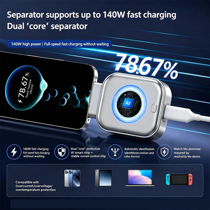 🛡️⚡rychlonabijeci-adapter-s-automatickym-vypinanim→hitri-polnilni-adapter-z-avtomatskim-izklopom-140w