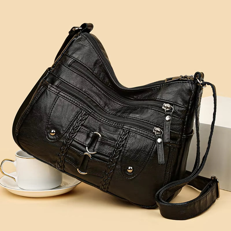 Torba čez telo iz opranega usnja 👜